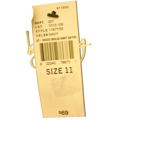 By&by Navy blue satin evening dress crisscross back size 11 - Picture 7 of 8